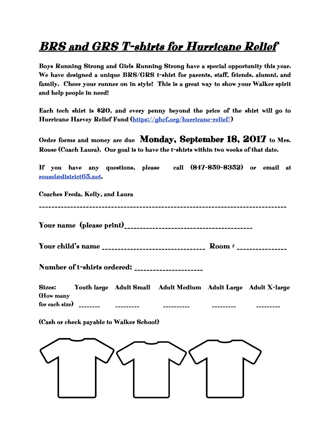 Houston T-shirt Fundraiser