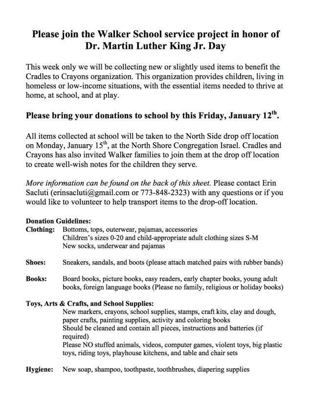 Walker MLK Service Project