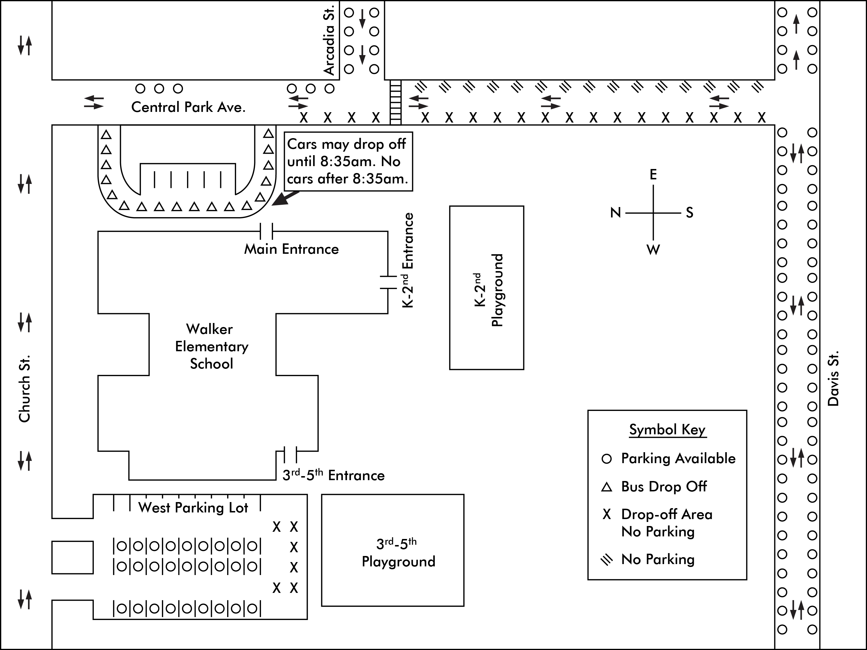 Walker School Parking Map
