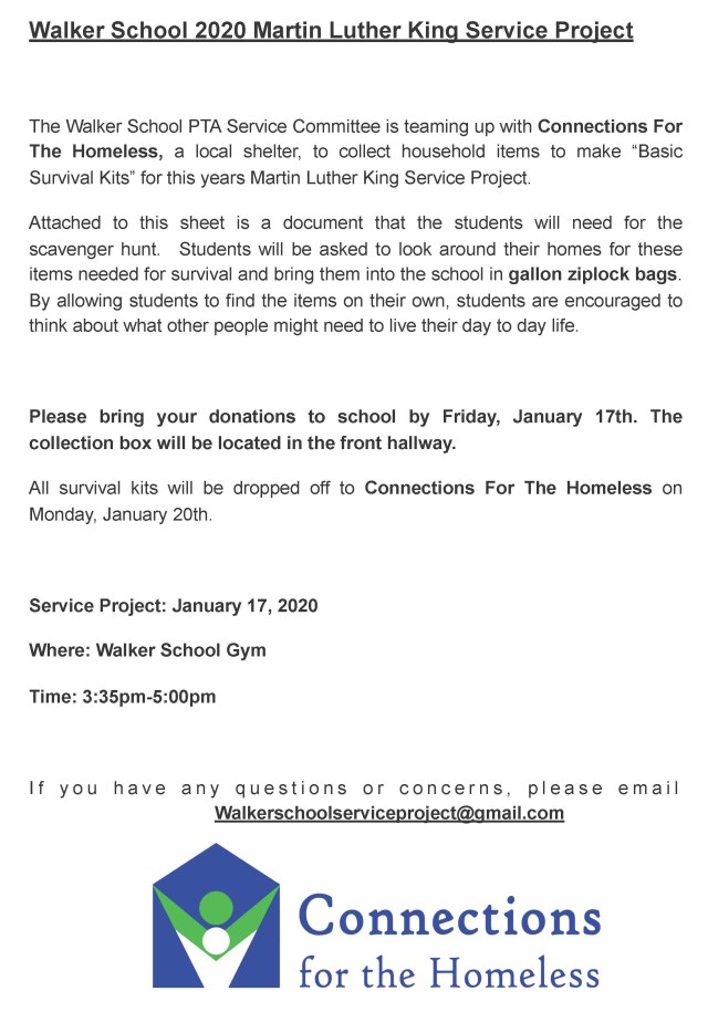 Letter to parents - Survival Kit